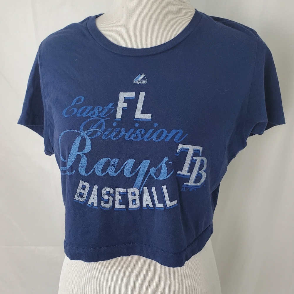 Majestic Tampa Bay Rays cropped tee shirt